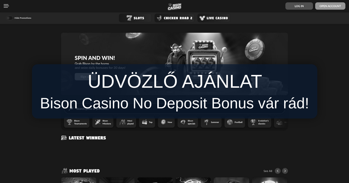 Bison Casino No Deposit Bonus 2026 - Magyarország